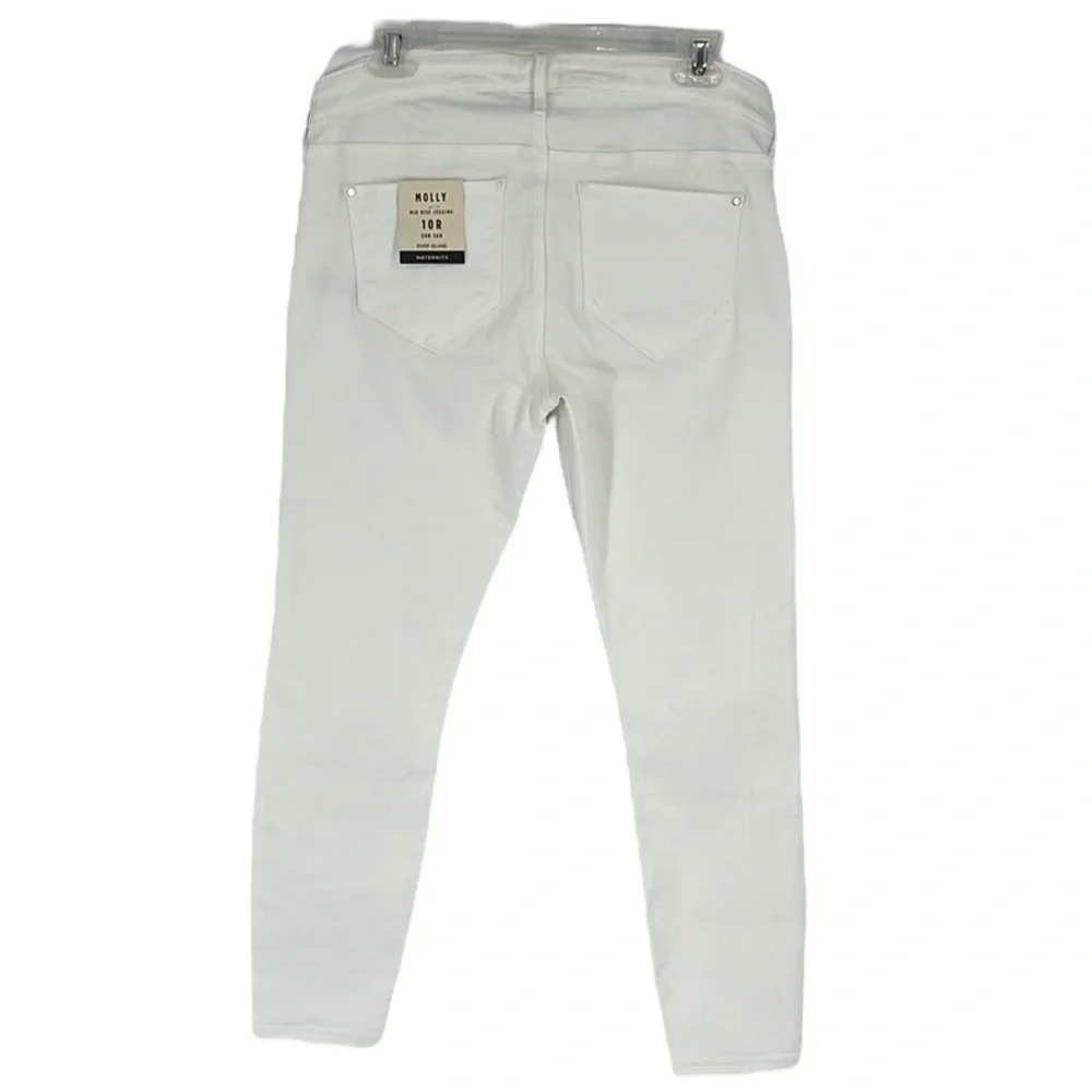 River Island maternity WHITE MOLLY MID RISE SKINNY JEANS SZ 10